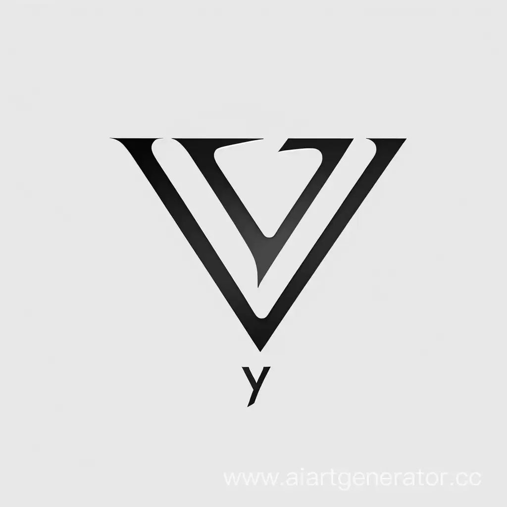 Логотип IT-компании. В виде буквы "Y". Минималистичный. В черном цвете.
