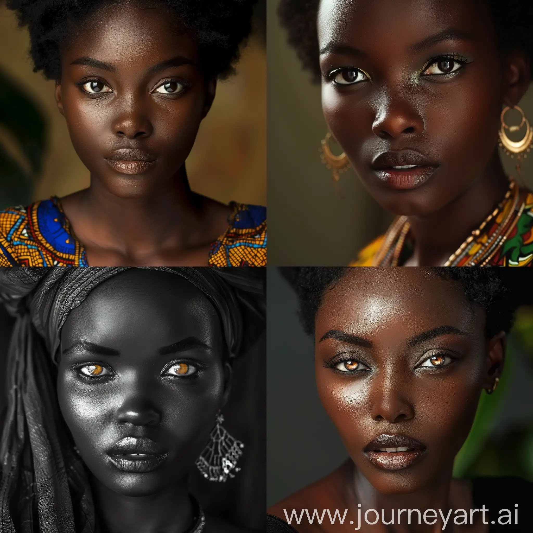 Femme africaine avec un fort caractère dad ces yeux