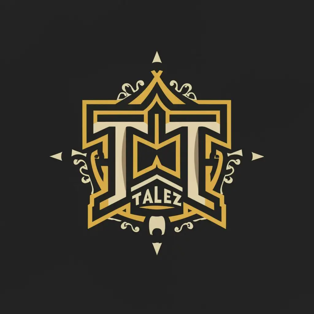logo, TT, with the text "Terror Talez", typography, be used in Entertainment industry
