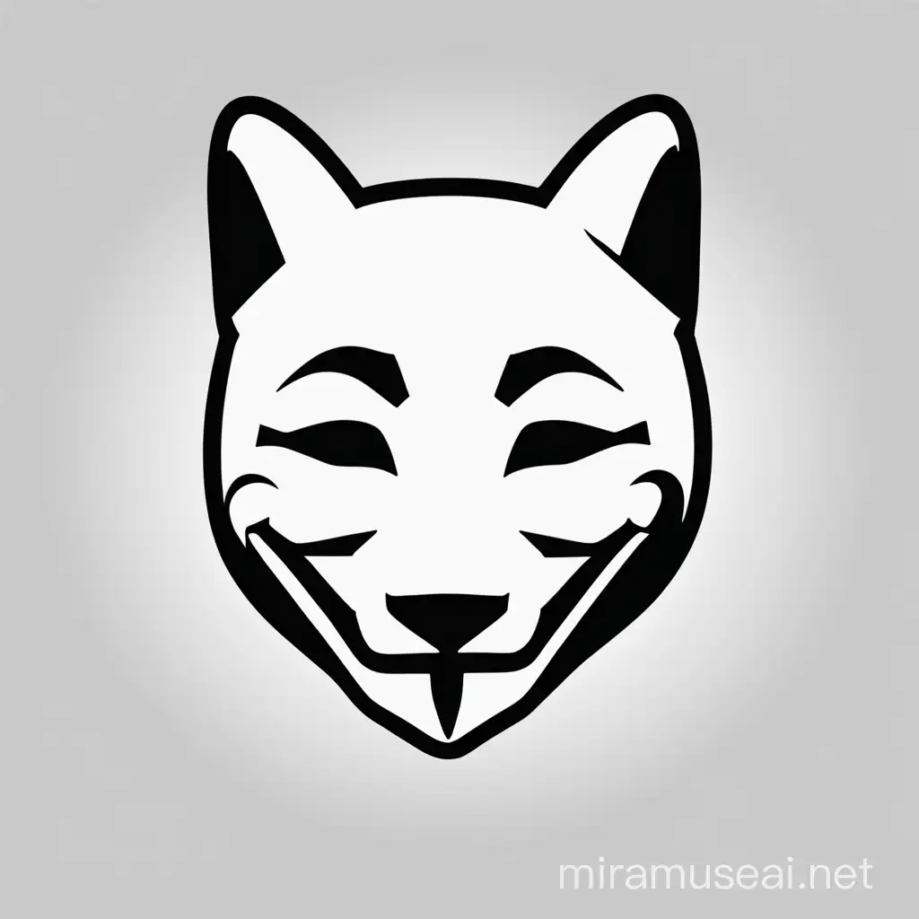 Anonymous Doge Face Logo Cryptocurrency Icon with Mysterious Charm