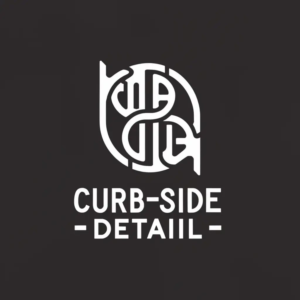 a logo design,with the text "Curb-Side Detail", main symbol:circle,Moderate,clear background