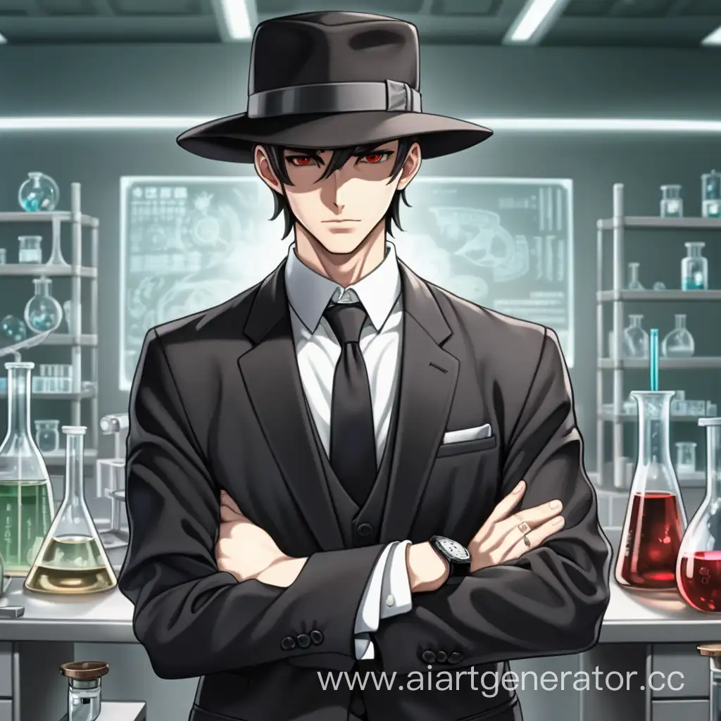 Mysterious-Businessman-with-Reddish-Eyes-in-Anime-Laboratory