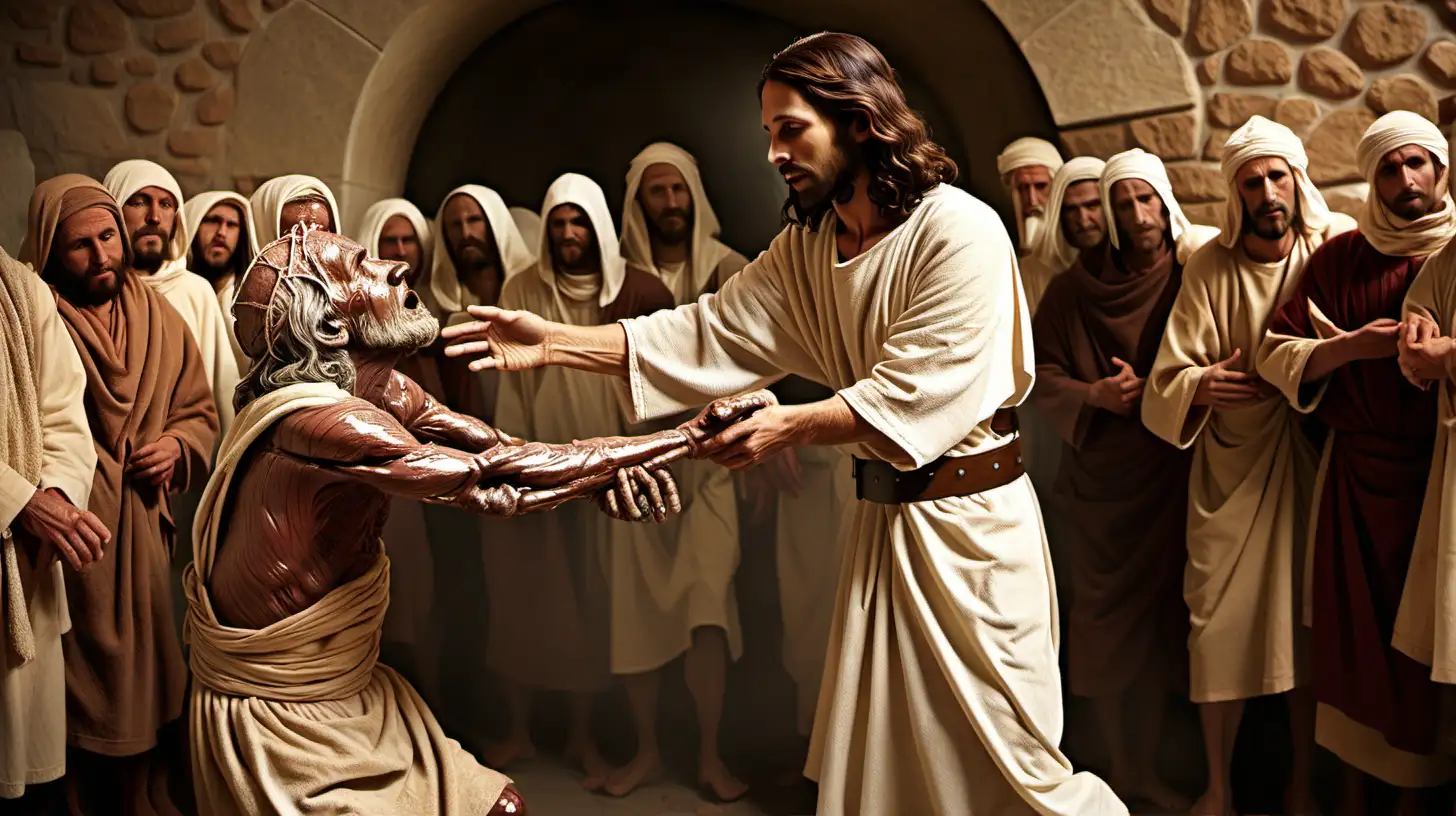 jesus cleansing the leper by touching him