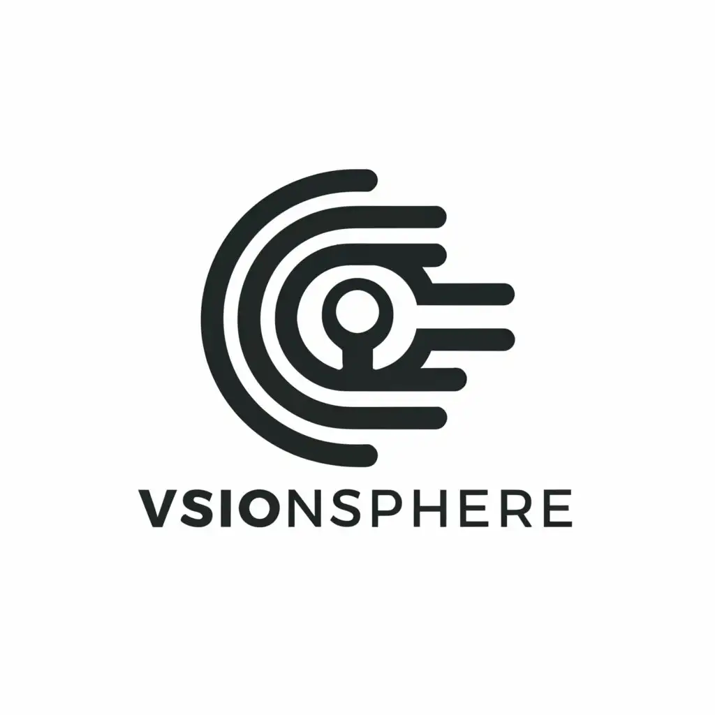 a logo design,with the text "VisionSphere", main symbol:Eye and Lock,Moderate,be used in Technology industry,clear background