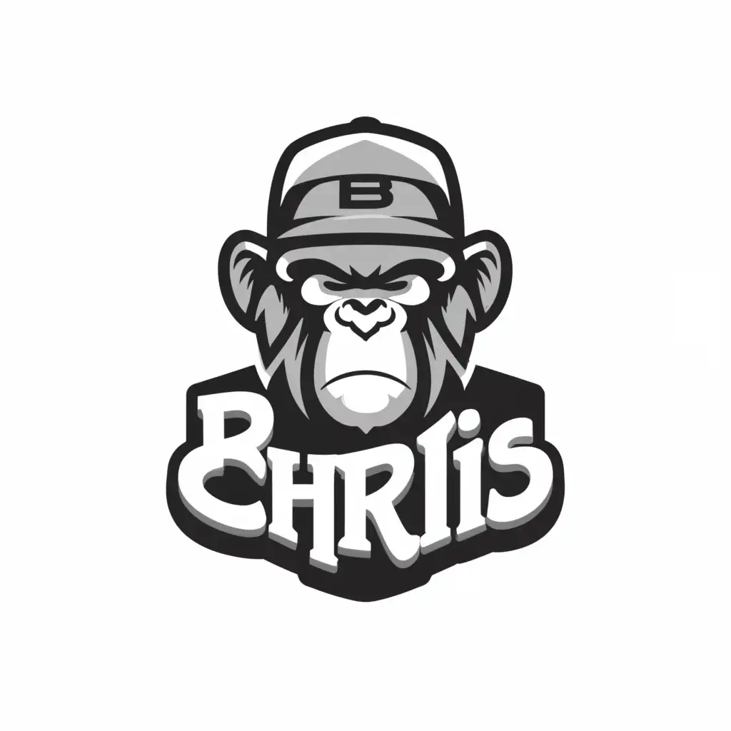 a logo design,with the text "Boss Chris", main symbol:Ape,Moderate,clear background