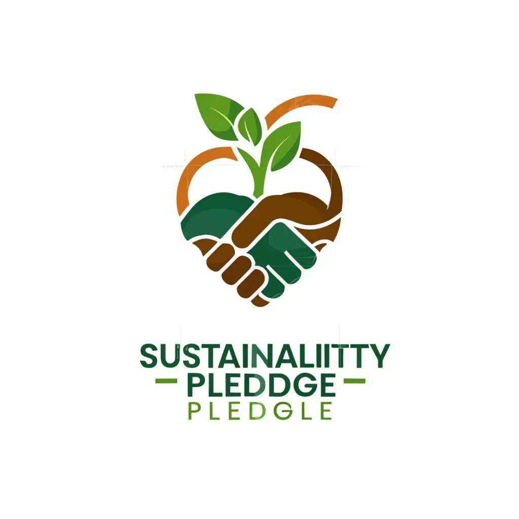 a logo design,with the text "sustainability pledge", main symbol:promise,Moderate,clear background
