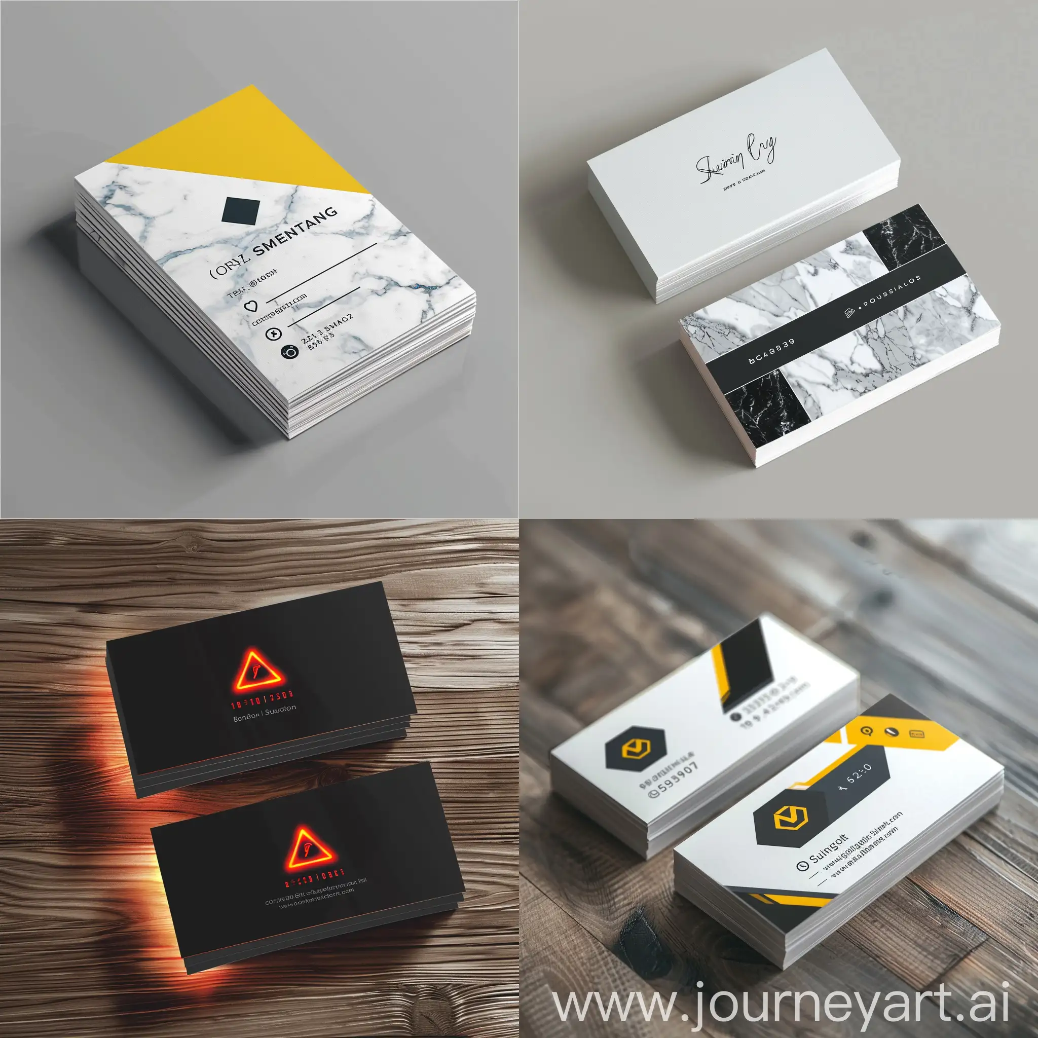 Business card design for an advertising agency