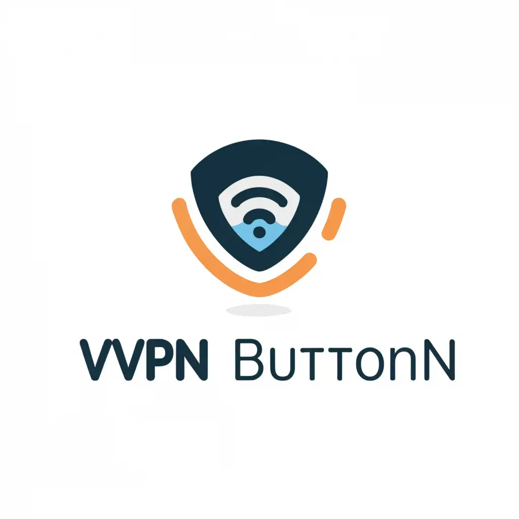 a logo design,with the text "VPN Button", main symbol:button,Moderate,be used in Technology industry,clear background