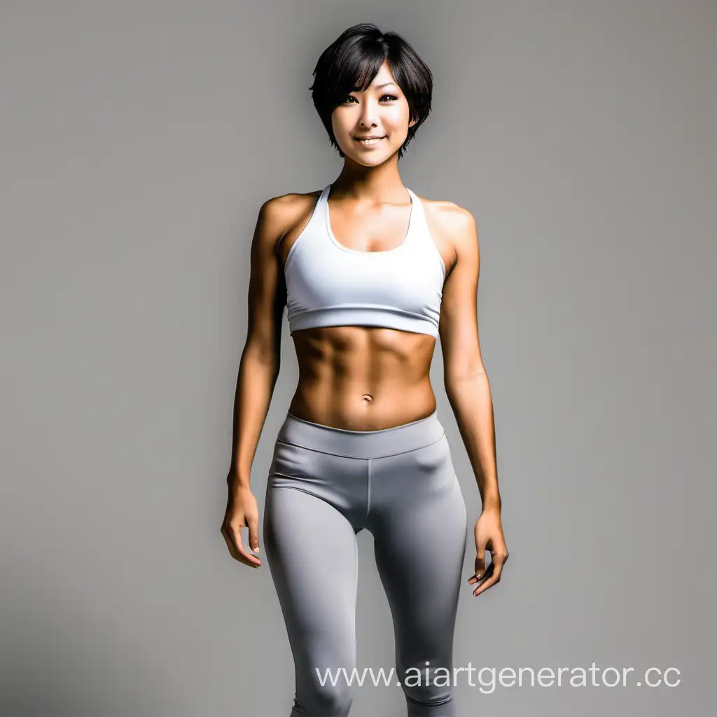 Fit-Japanese-Woman-with-Tanned-Skin-and-Abs-in-Stylish-Leggings