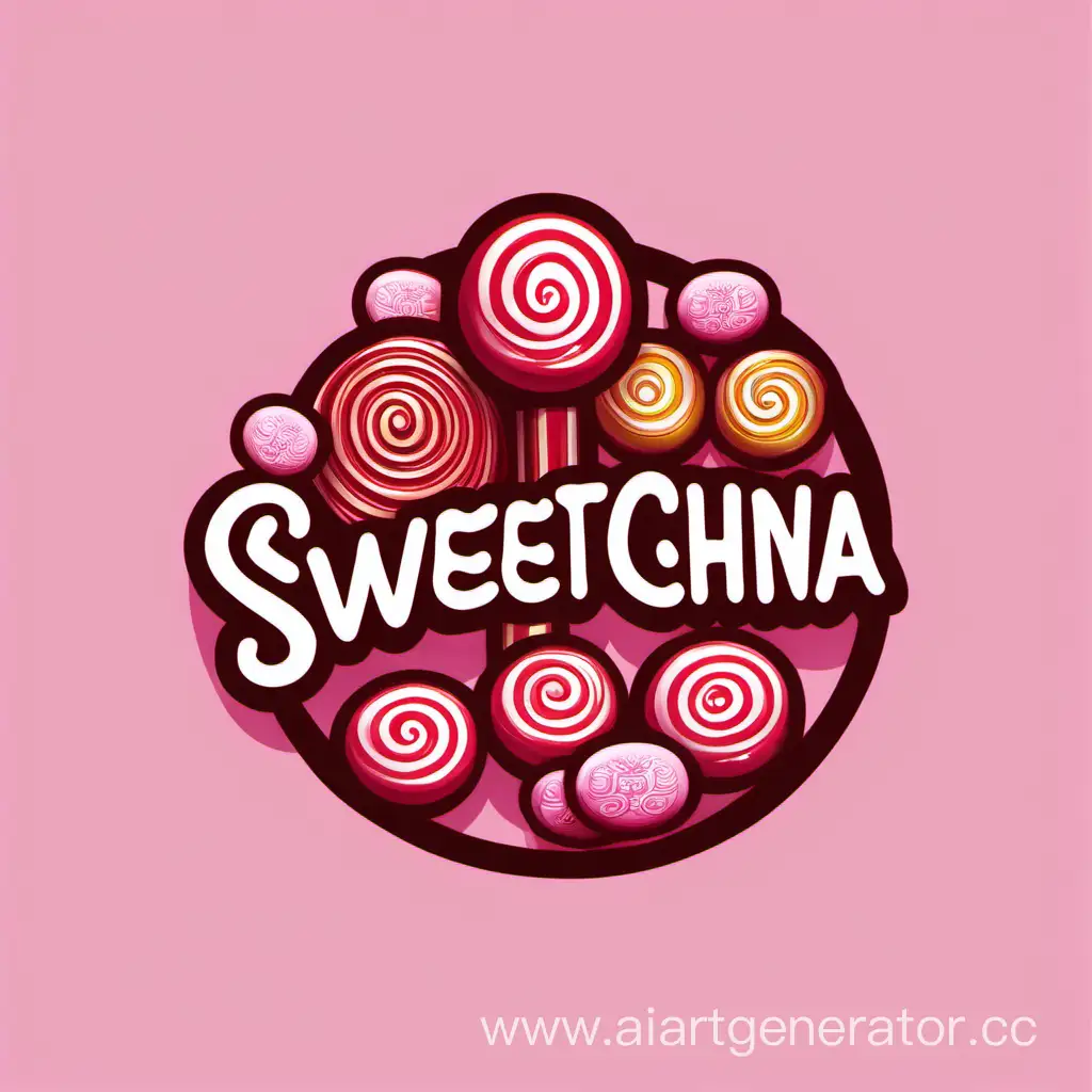 SweetChina логотип для магазина китайских конфет