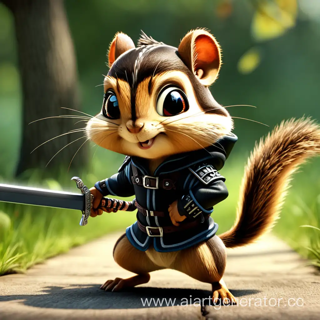 Adventurous-Cartoon-Chipmunk-Wielding-a-Black-Sword-in-Stunning-8K