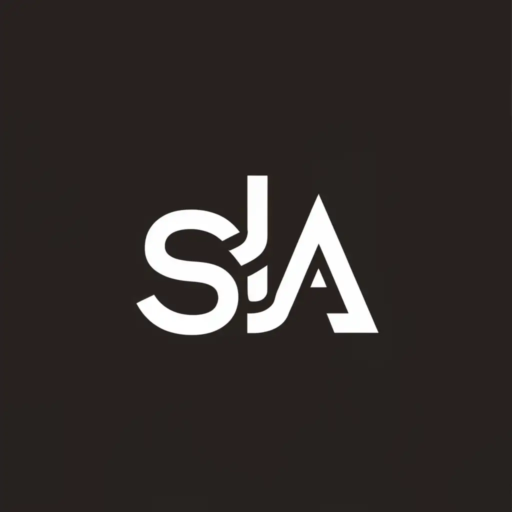 a logo design,with the text "SJA", main symbol:SJA,Moderate,be used in Real Estate industry,clear background
