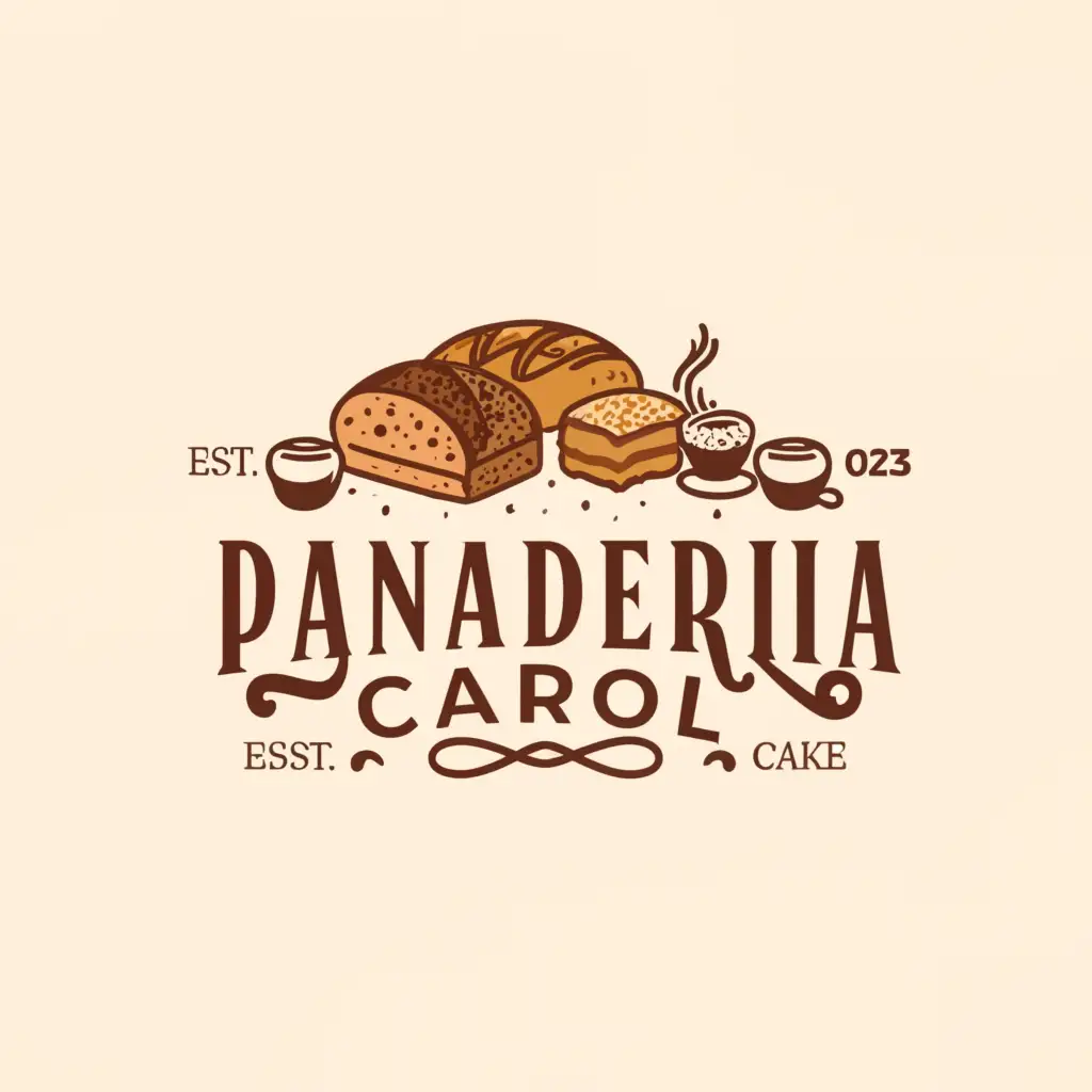 LOGO-Design-For-Panaderia-Carol-Wholesome-Bakery-Delights-with-a-Hint-of-Coffee-Aroma