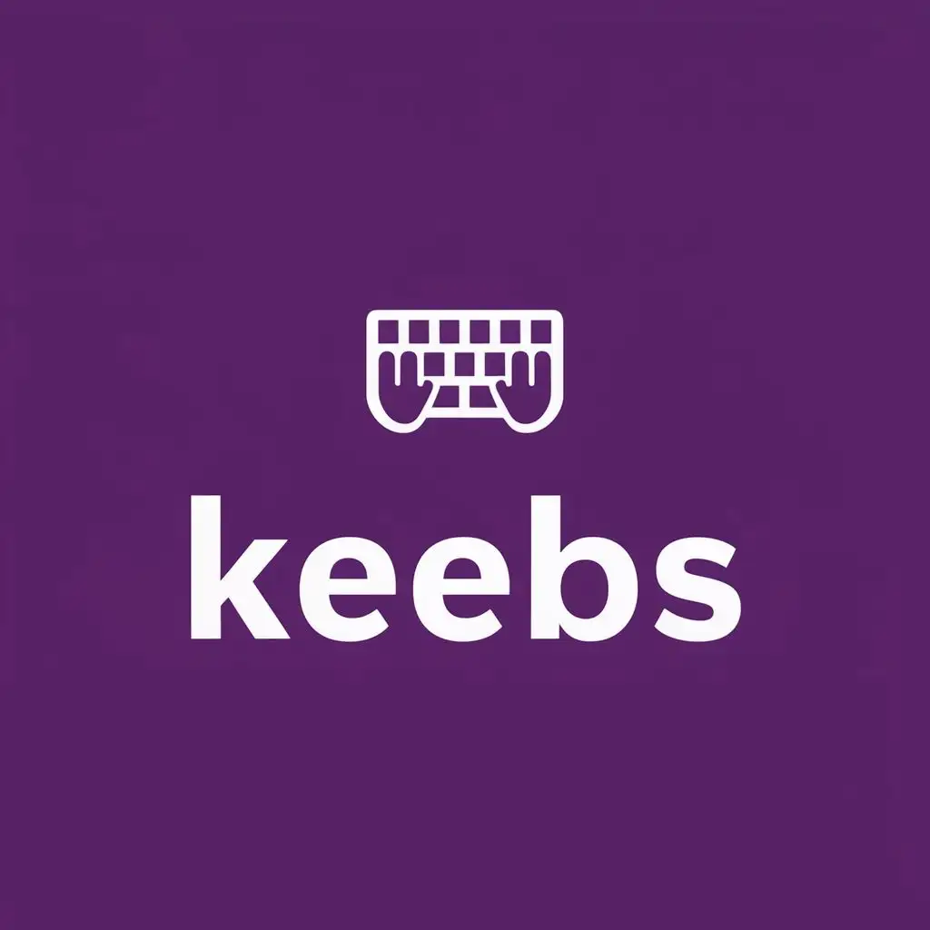 logo, logo minimalistic keyboard icon
plain purple color no text, with the text "Keebs", typography, be used in Internet industry
