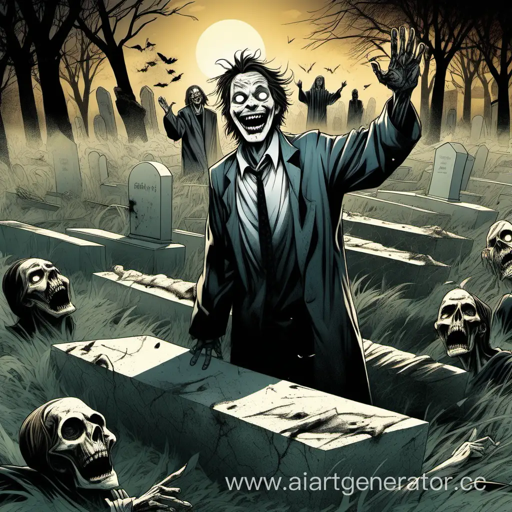Midnight-Burial-Smiling-Man-with-Scars-Waving-from-Grave