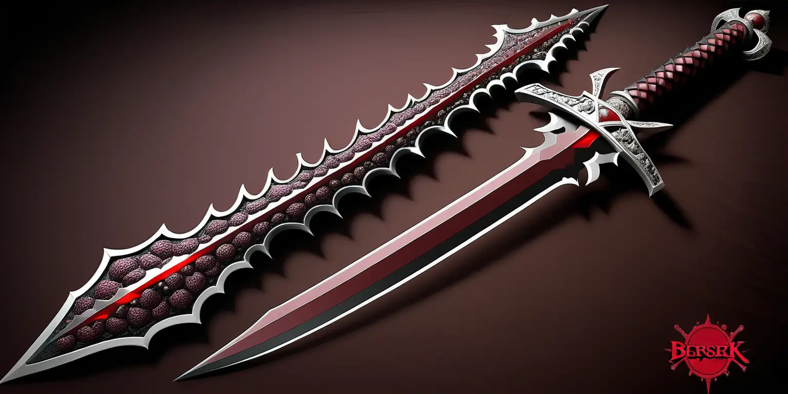 DiamondEncrusted Dragon Slayer Sword Majestic Black to Burgundy Fading