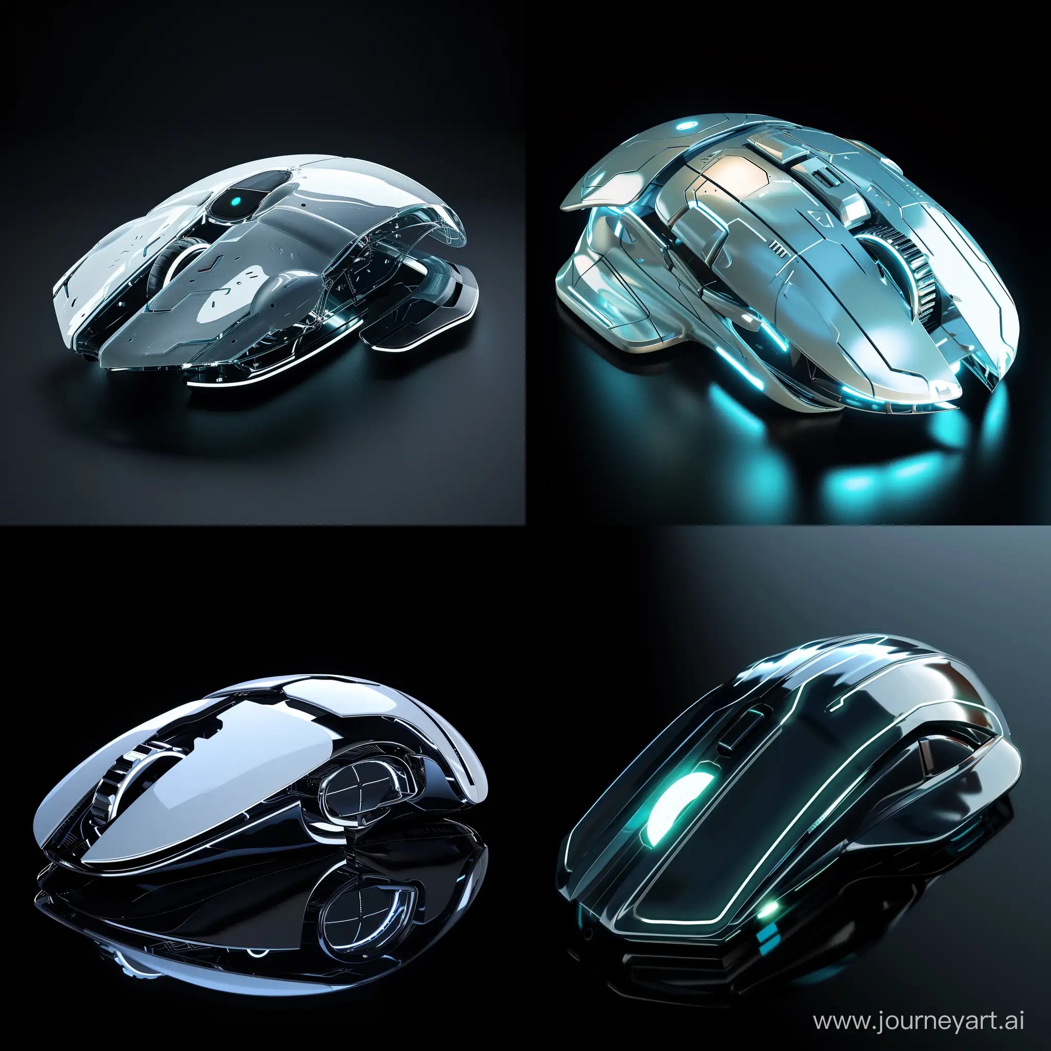 Futuristic PC mouse, in futuristic style