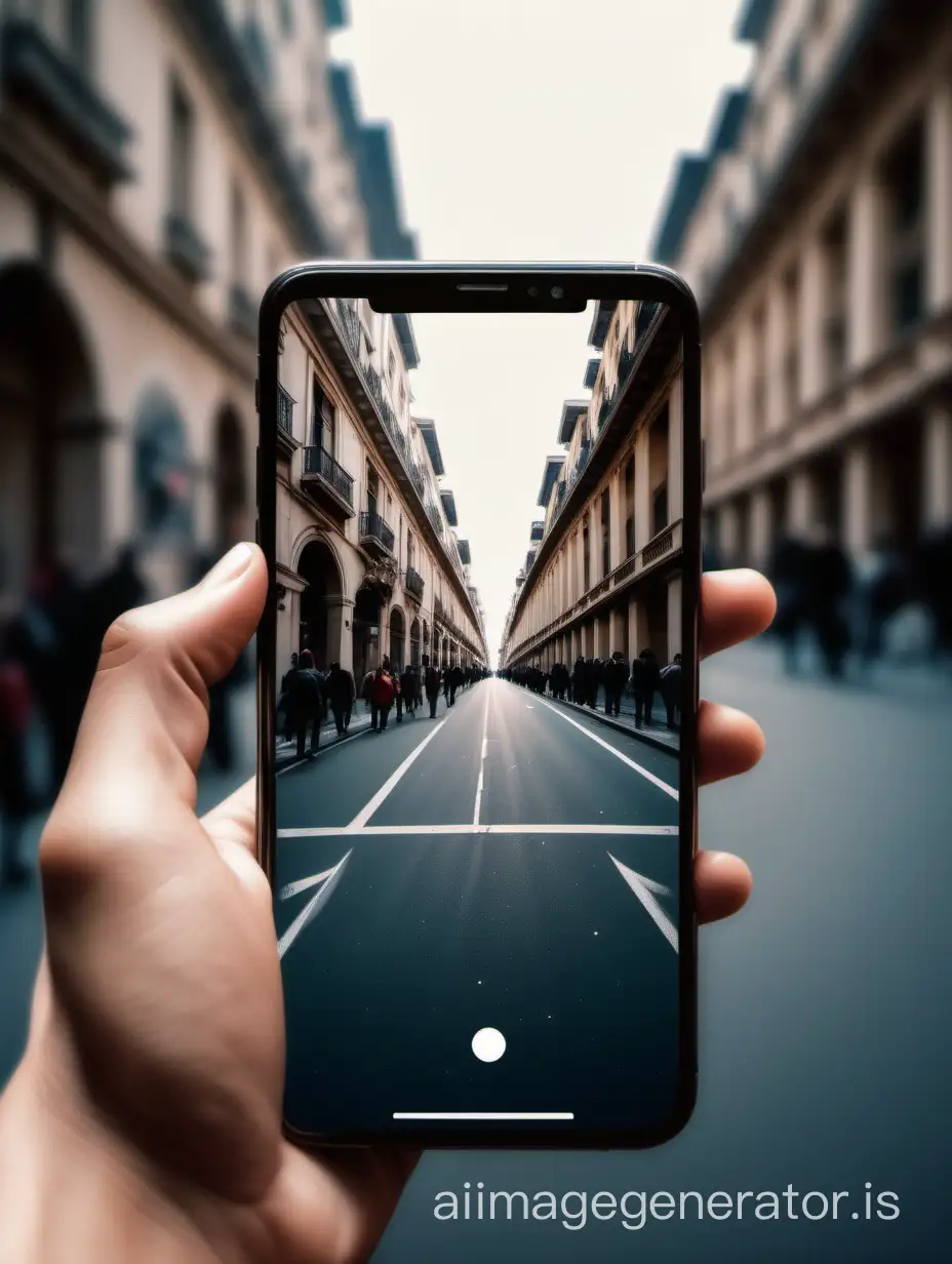 a photo taken with a smartphone that shows a smartphone with a smartphone photo, the effect of endless photography