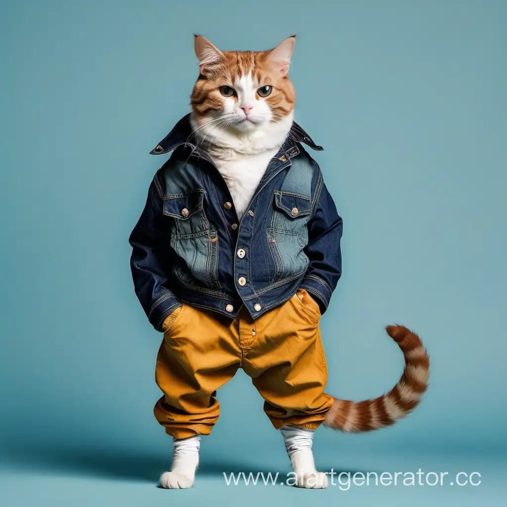 Adorable-Cat-Wearing-Stylish-Pants-and-Jacket-Cute-Feline-Fashion