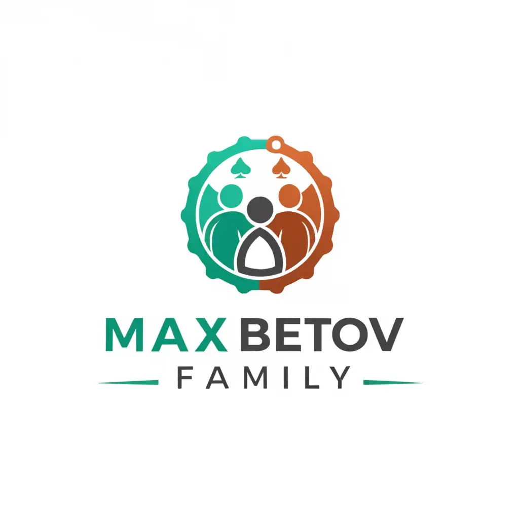 a logo design,with the text "Maxbetov family", main symbol:Family and Bets,Moderate,clear background
