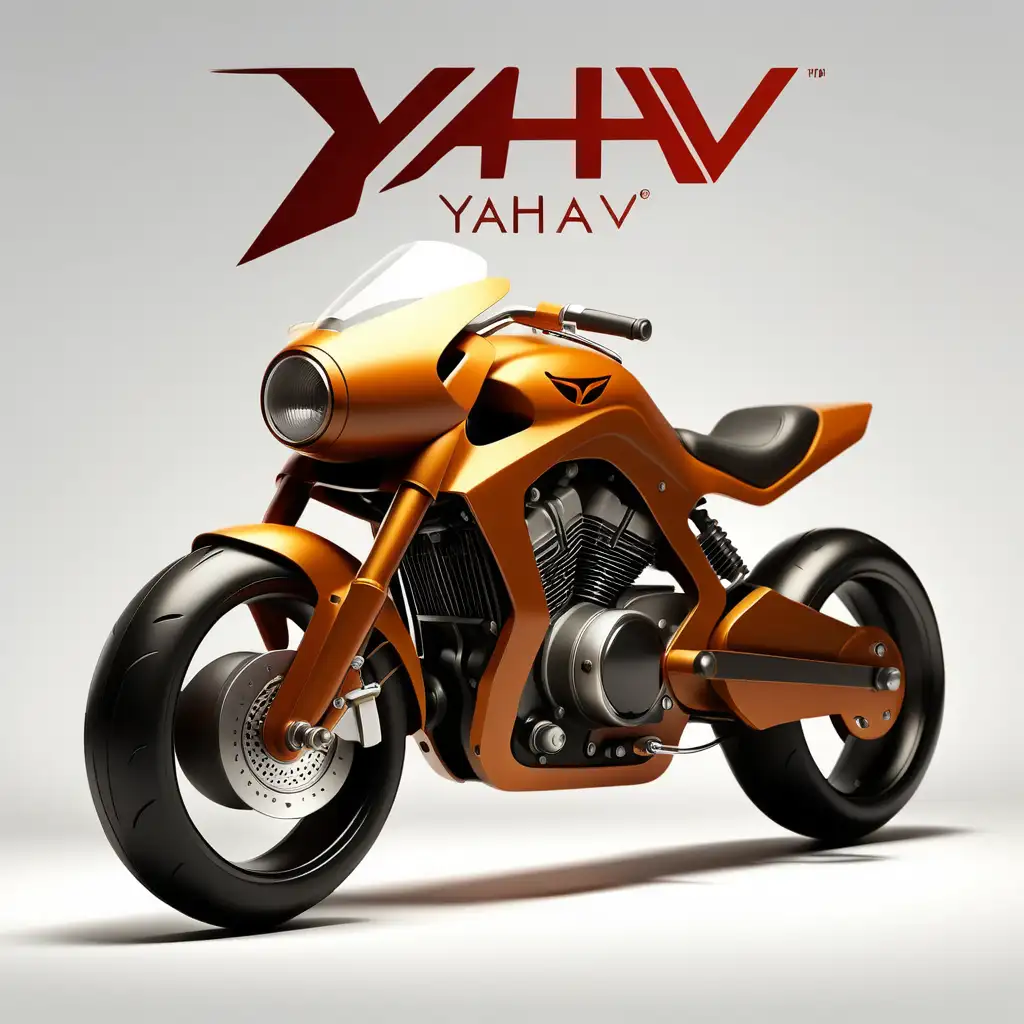 "Craft a sporty motorcycle logo seamlessly integrating the name 'Yahav.' Infuse dynamic elements and modern design, capturing the essence of speed and style that embodies the spirit of the Yahav brand."