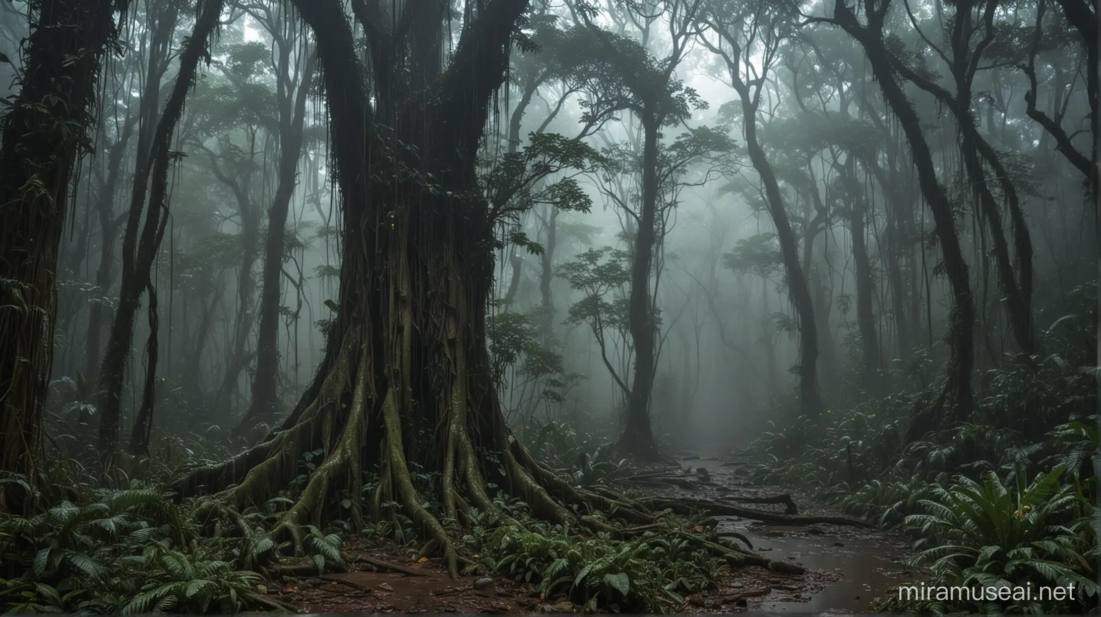 В глубинах тропических лесов, там, где листва густая и дождь шепчет свои тайны сквозь древесные стволы, существует место, о котором рассказывают страшные легенды. 