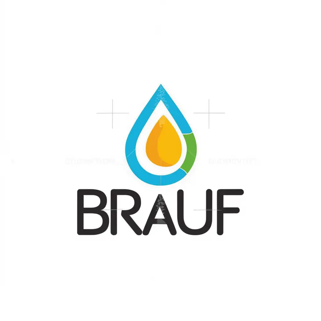a logo design,with the text "Brauf", main symbol:oil,Moderate,clear background