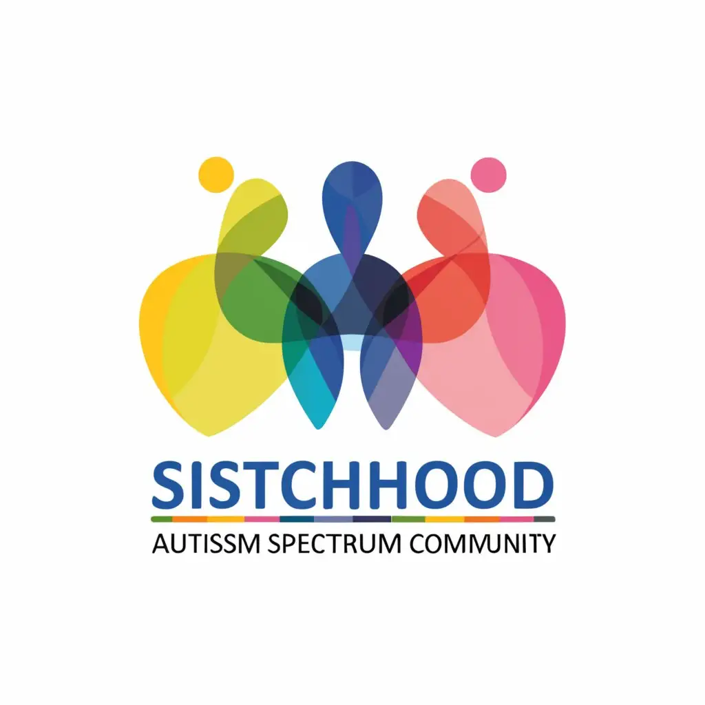 a logo design, with the text 'Sisterhood in Autism Spectrum Relationships', main symbol: Group of Women, complex, to be used in Home Family industry, clear background