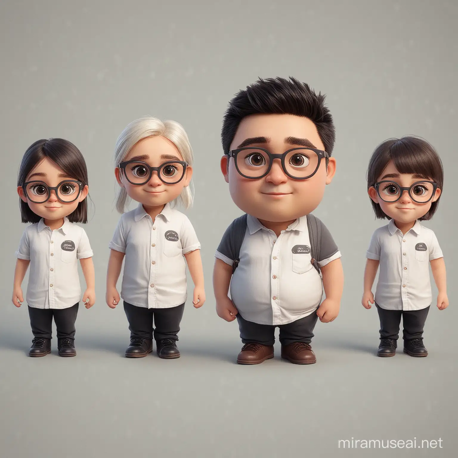 create avatar of 5people in 1 frame , discription of age and face of 5 people are give below:1 AGE 17 YEARS male look litlle mature having little dark tone wear reactangular glass spectacles 2 hieght 5.9 feet full fit body 2:age 17 years male look little chubby and cute hight is 5.5 feet having clear white complextion and little panda like body  3:age 16 years female look simple simple long face wear plastic frame oval spectacles height 5.7 feet having white complextion:4: 17 years old female having chubby body really cute face and little dark complexion:5: 15years onlg cute skinny girl very clear white tone height ar 5.0 feet .......create this avataar like thear are vry good friends having a lovely funny photo