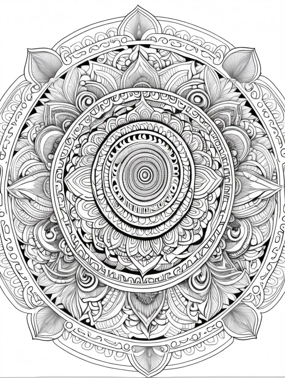 Balinese Mandala Coloring Page Intricate Gekco Design for Adults