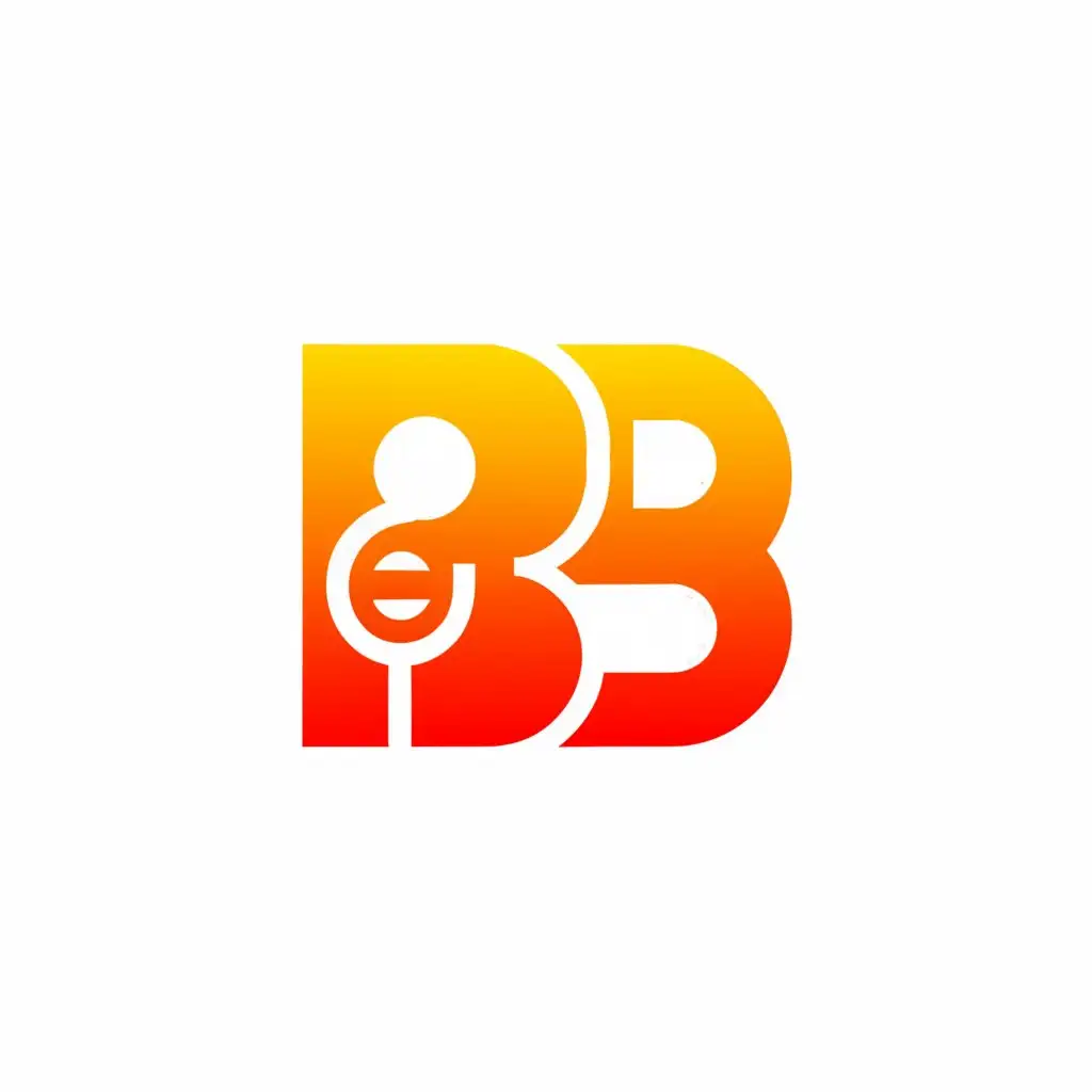 a logo design,with the text "PB", main symbol:microphone ,Minimalistic,be used in Internet industry,clear background