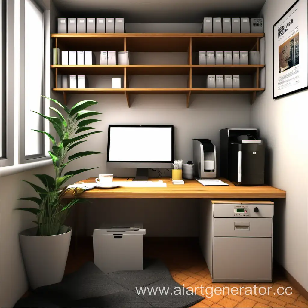Modern-Office-Desk-with-Computer-and-Coffee-Machine