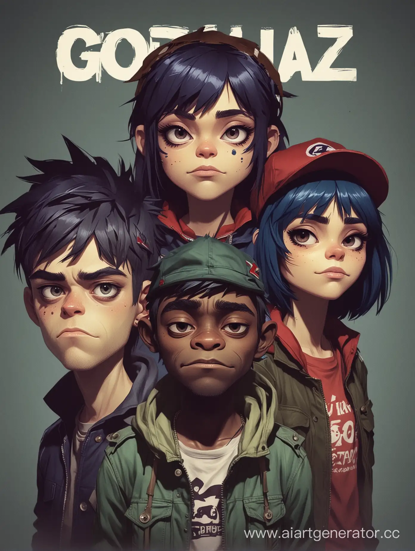 Animated-Band-Poster-in-Gorillaz-Style