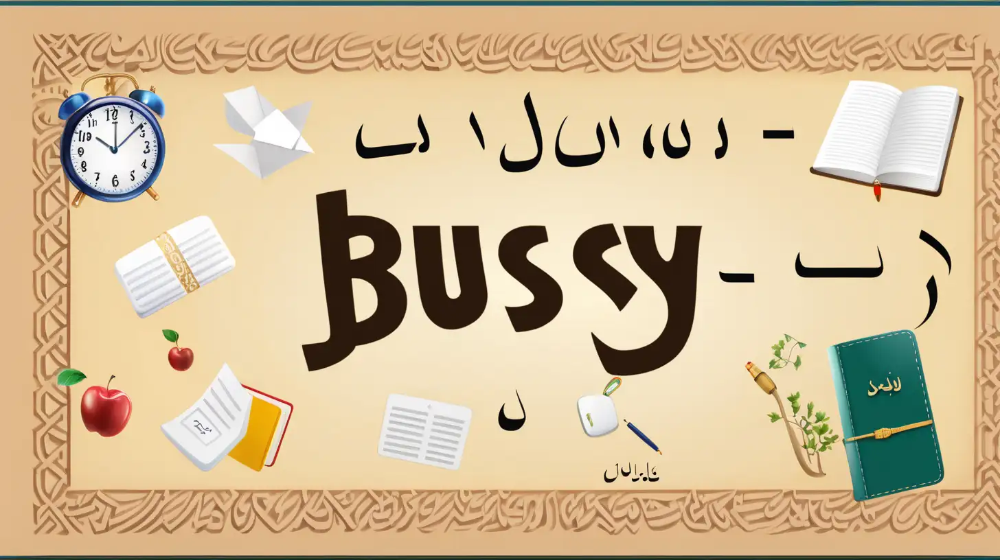 online arabic class about the word busy in arabic language