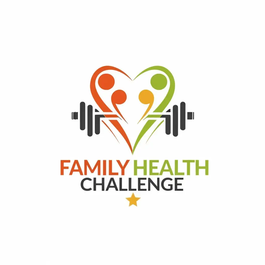 logo, fitness, health, food, challenge, with the text "Family Health Challenge", typography, be used in Events industry