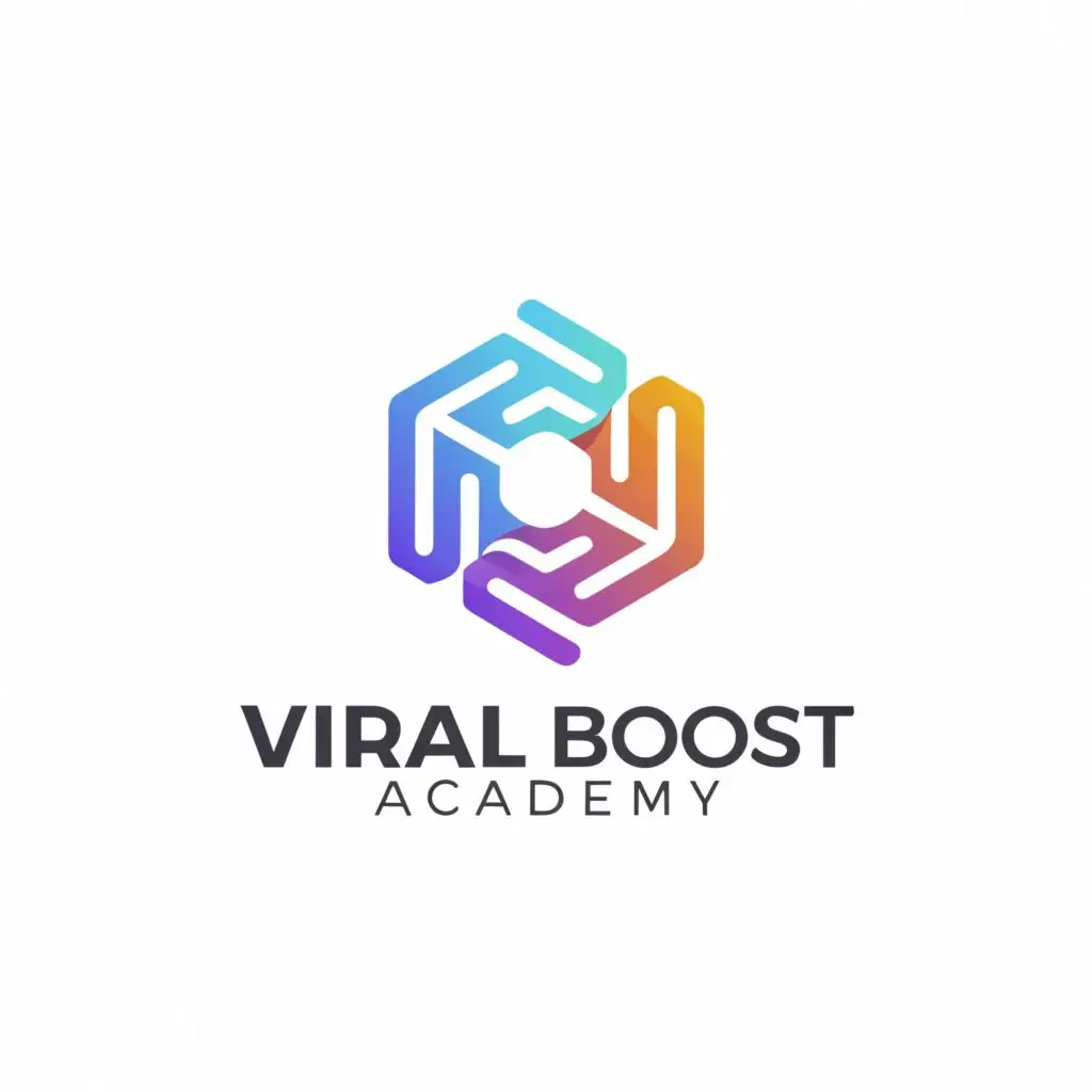 LOGO-Design-for-Viral-Boost-Academy-Institute-Symbol-with-Complex-Internet-Industry-Theme-and-Clear-Background