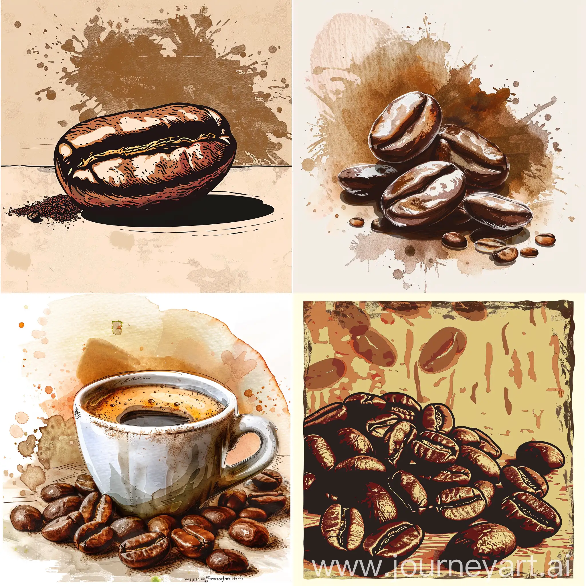 COFFEE BEAN ILLUSTRATION COFFEE BACKGROUND