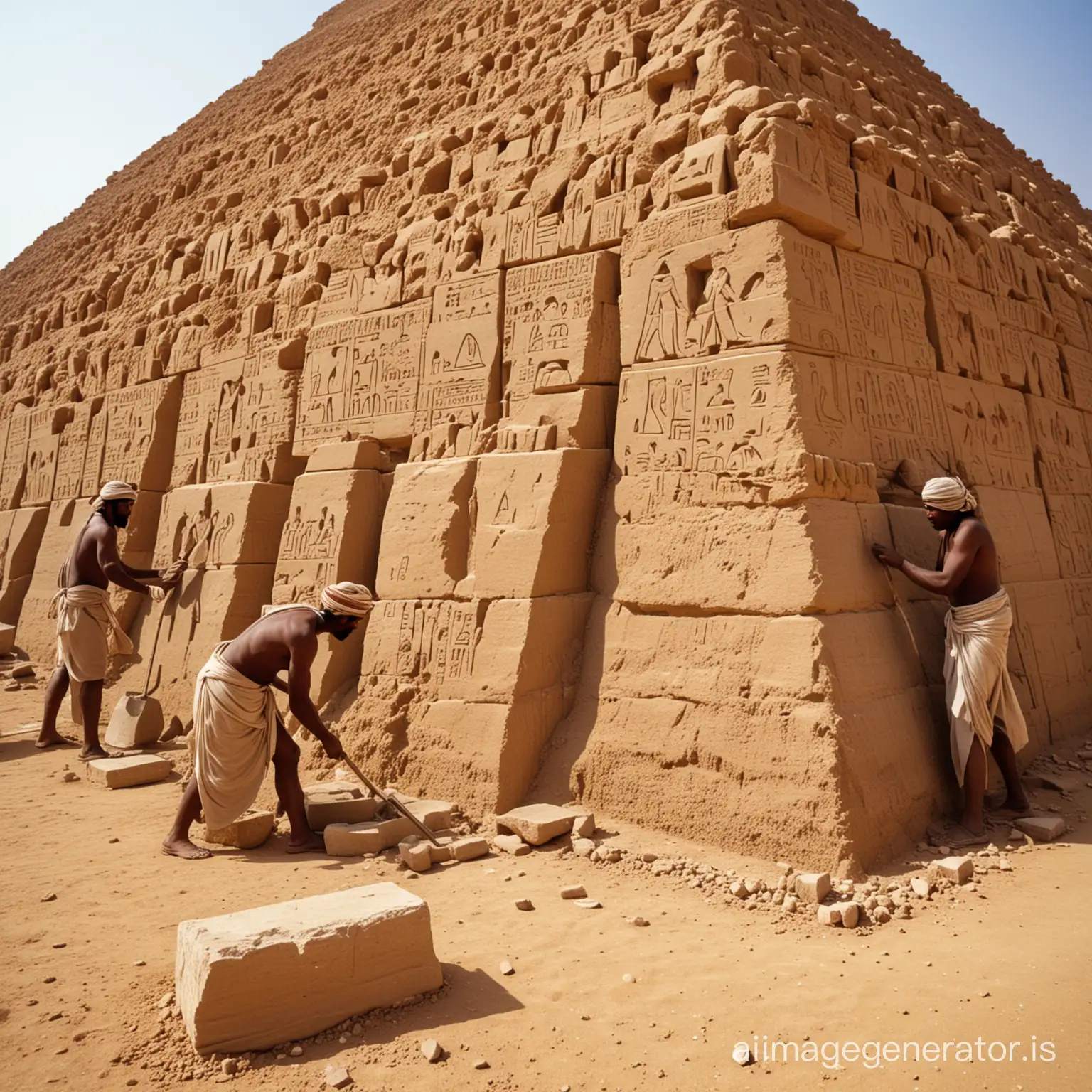 Ancient-Egyptian-Slaves-Carving-Stones-for-Pyramid-Construction