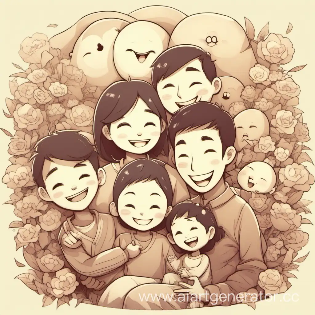 Joyful-Family-Enjoying-Serene-Moments-Together