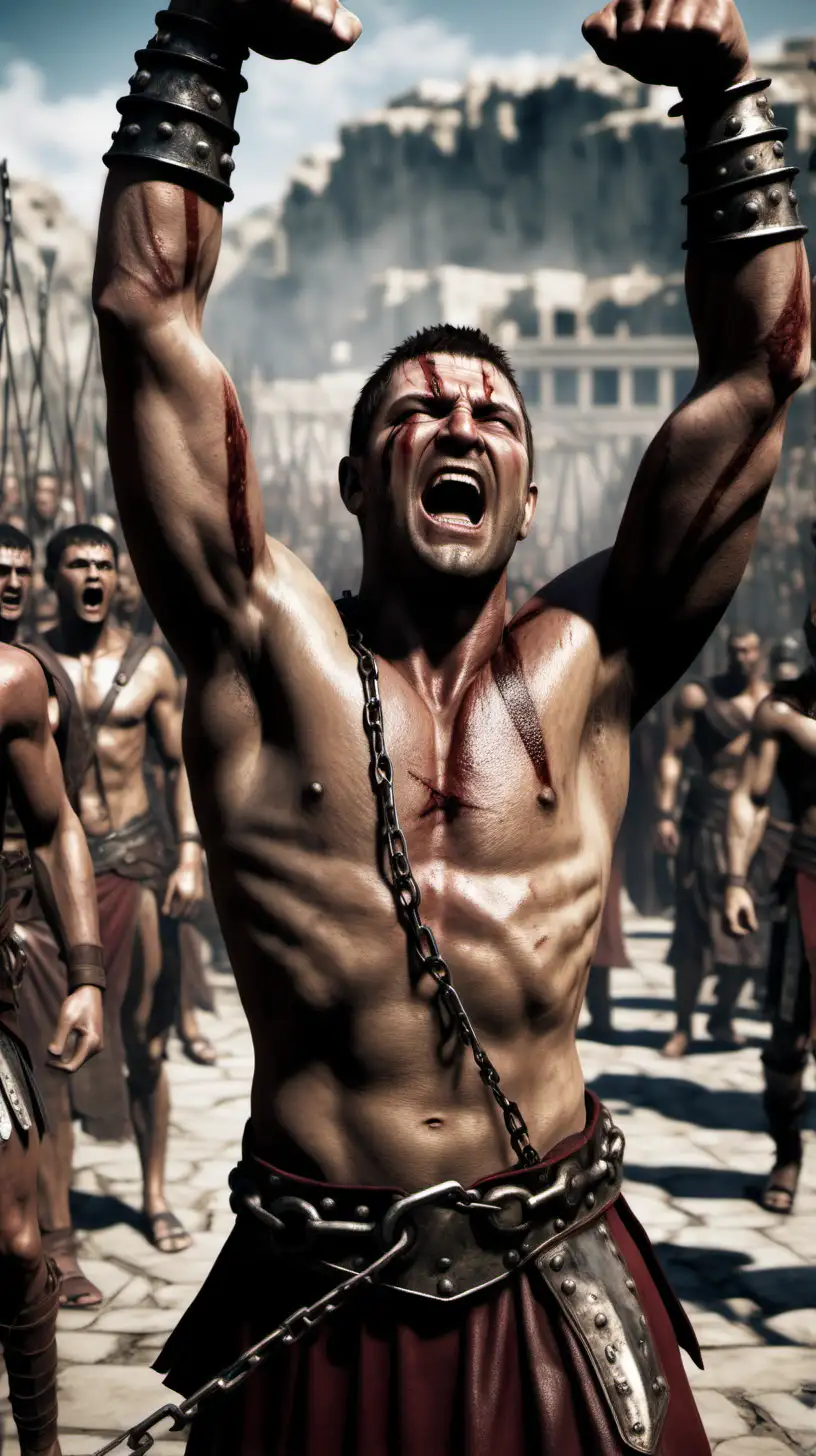 Spartacus Liberation Triumph Over Oppression in HyperRealistic Scenes