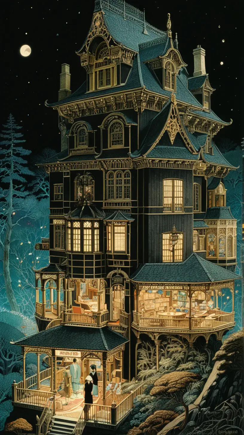 Enchanting Dark Diorama A TimeLapse Glamor Shot Inspired by Japanese Light Novels