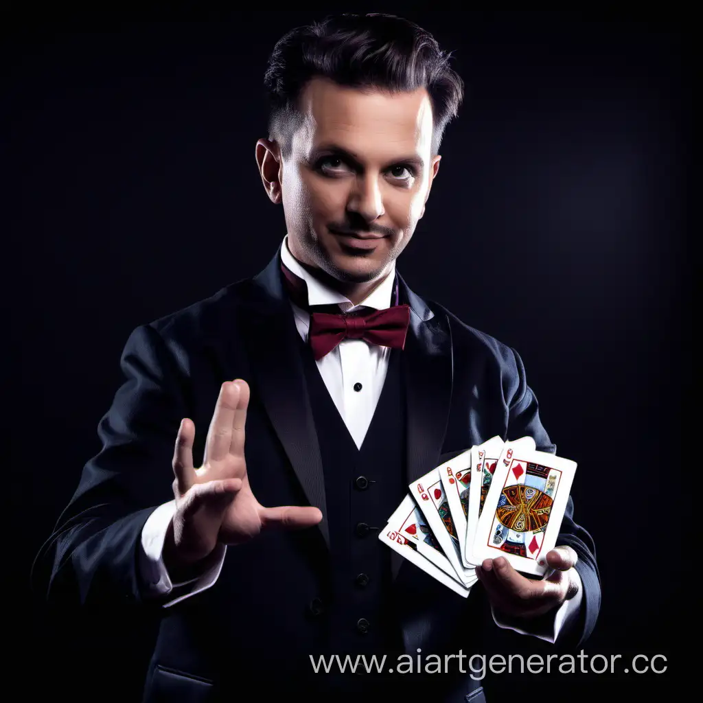 Magician-Performing-Mesmerizing-Tricks-with-Enchanting-Illusions