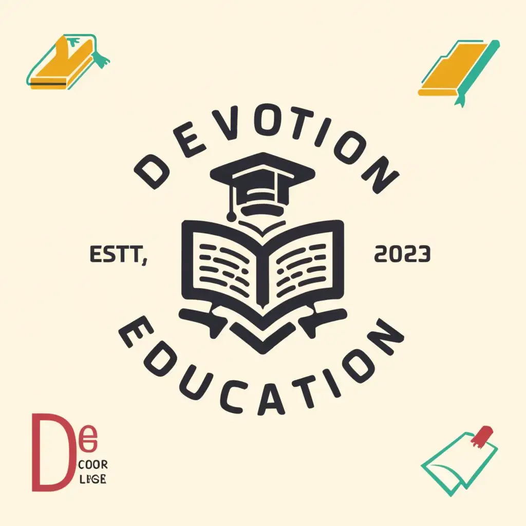a logo design,with the text "Devotion for Education", main symbol:Education,Moderate,clear background