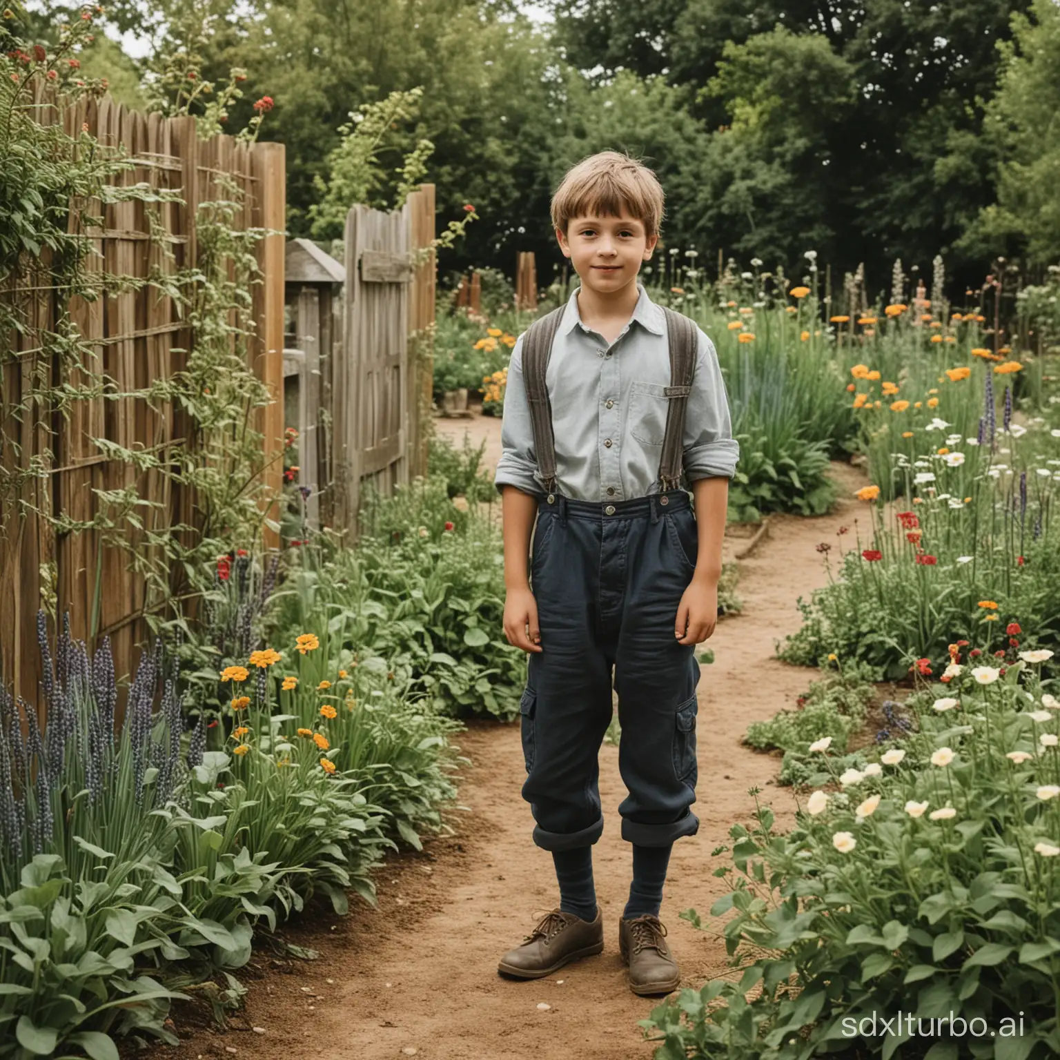 Boy-Playing-in-the-Garden