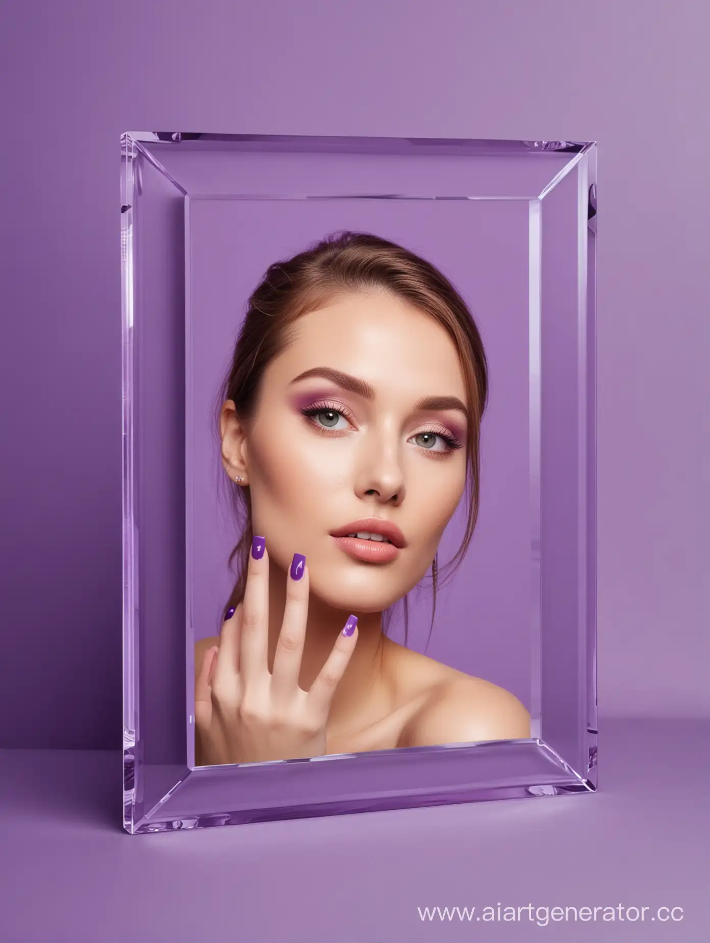 Vibrant-Purple-Acrylic-Digital-Photo-Frame-Display