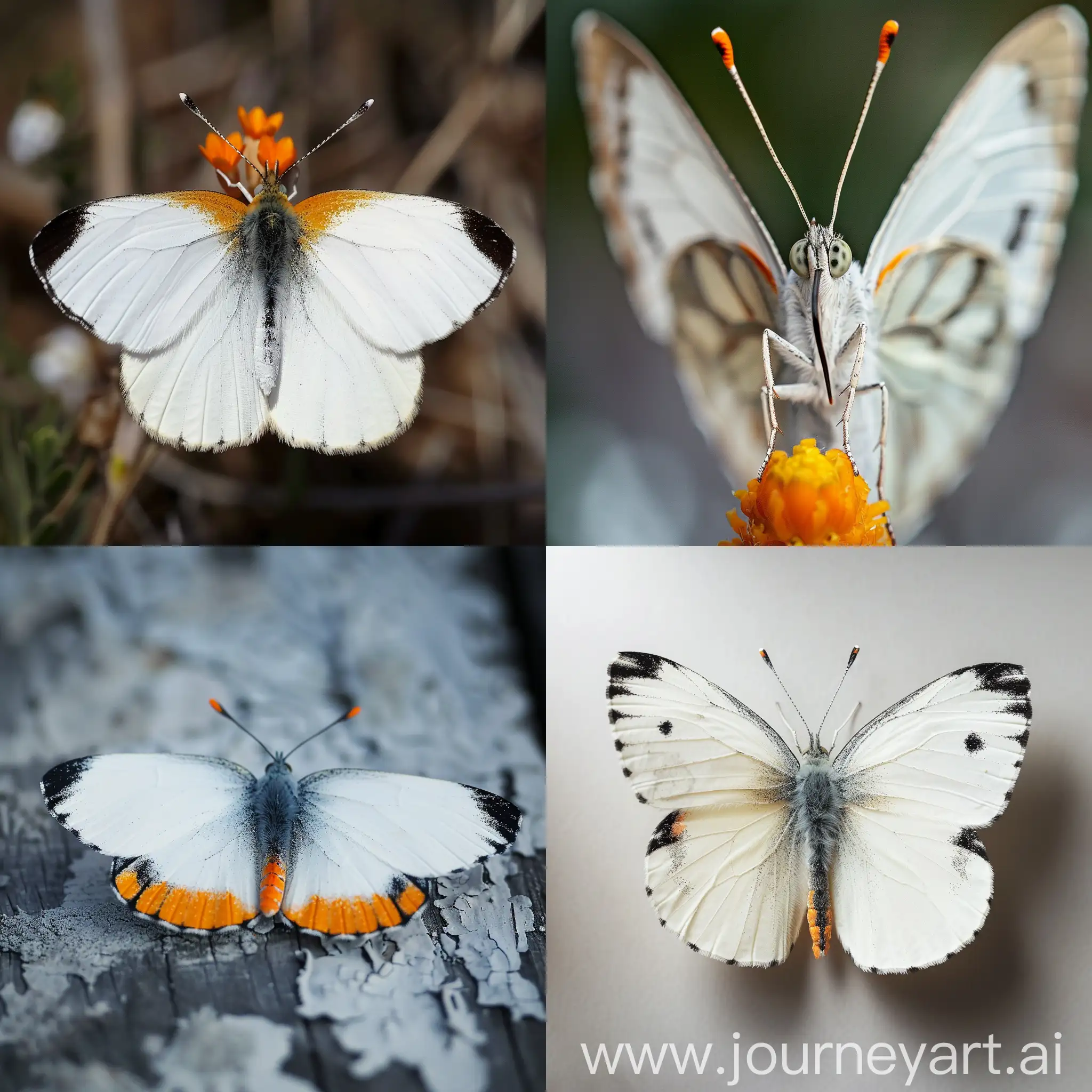 white butterfly with a orange tip