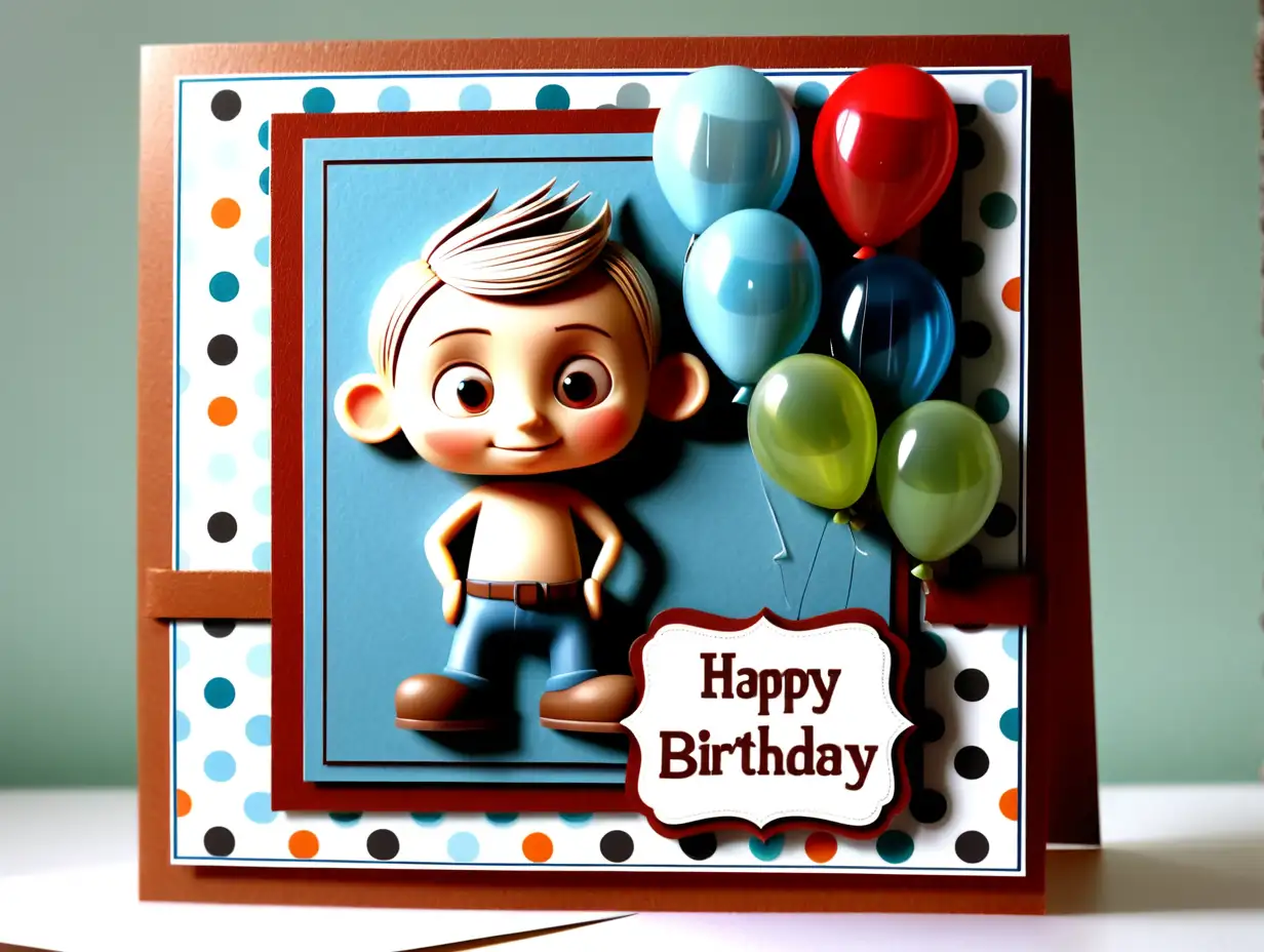 Vibrant Birthday Card Design for Boys Playful Themes and Colors