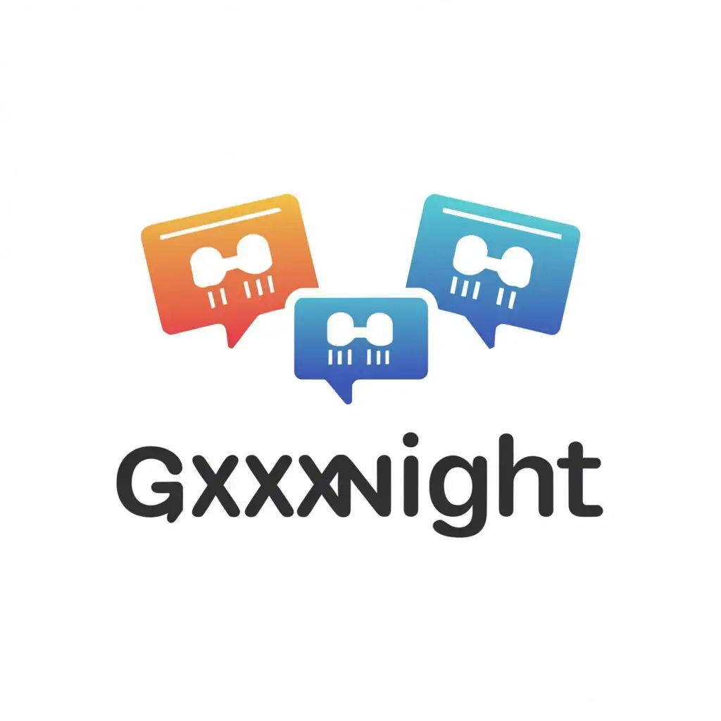 a logo design,with the text "gxxxnight", main symbol:chatroom,Moderate,be used in Automotive industry,clear background