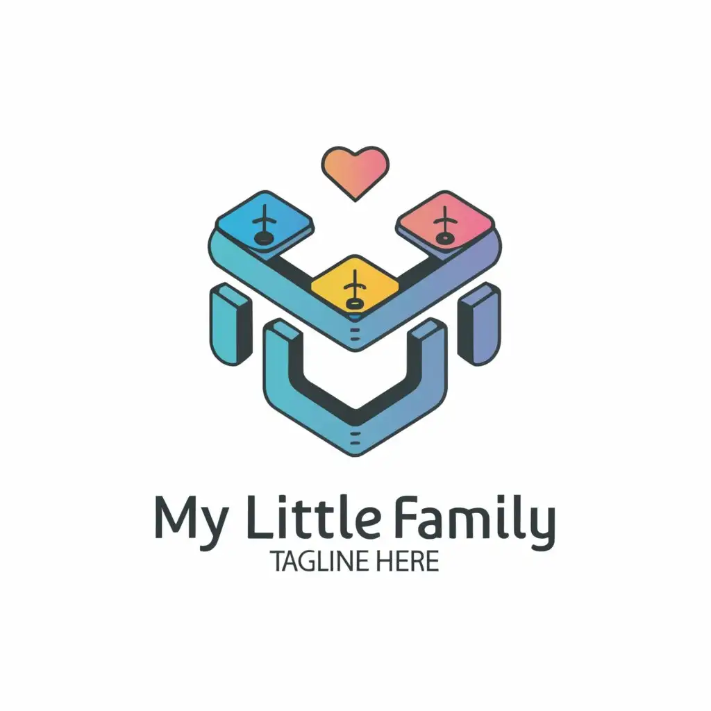 LOGO-Design-For-My-Little-Family-Modern-3D-Printing-Concept-with-Clear-Background