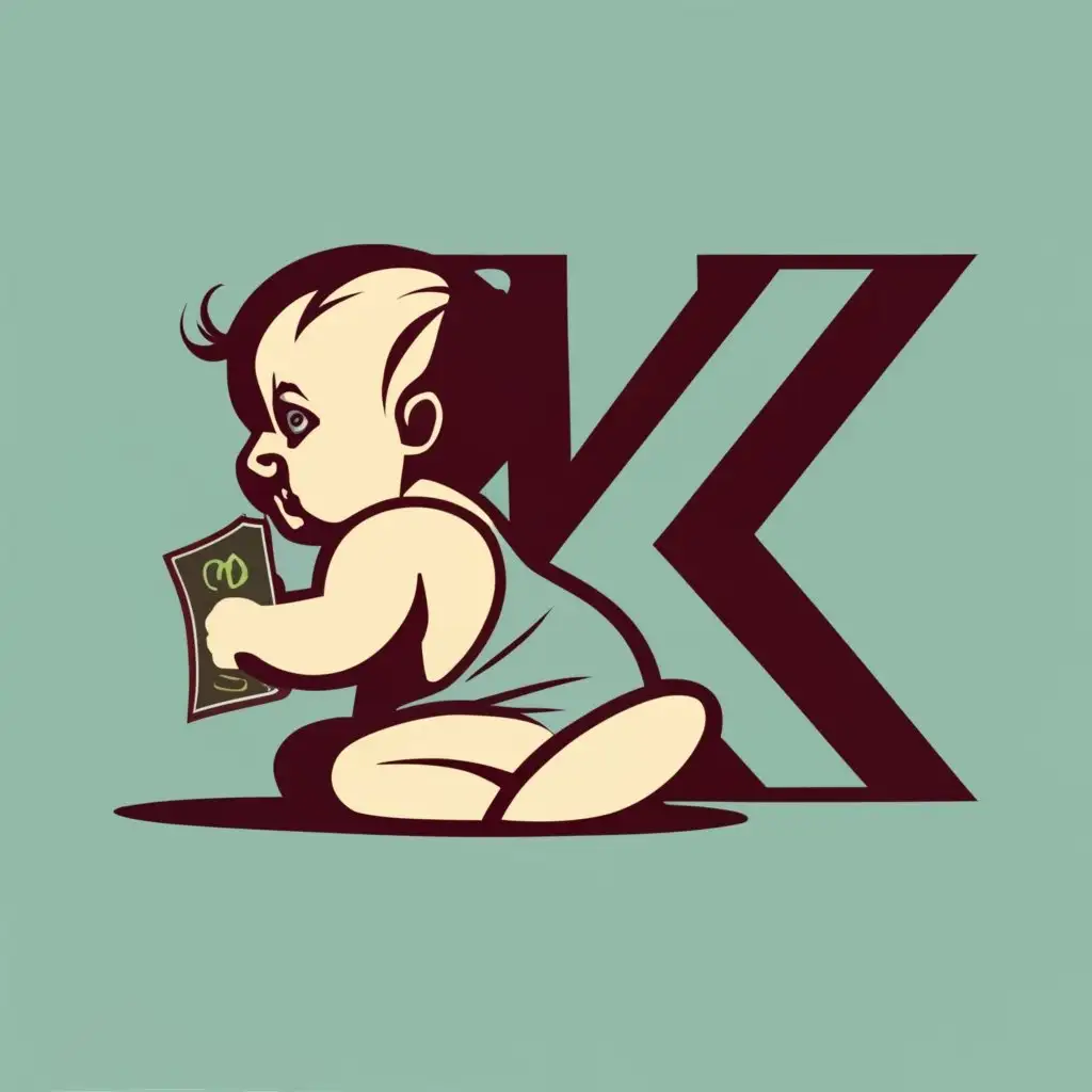 logo, baby sitting k, with the text "tchekes", typography, be used in Finance industry